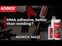 ADINOX® M422, Adhesivo estructural MMA Gris, curado medio, (4-6 min) mix ratio 10:1