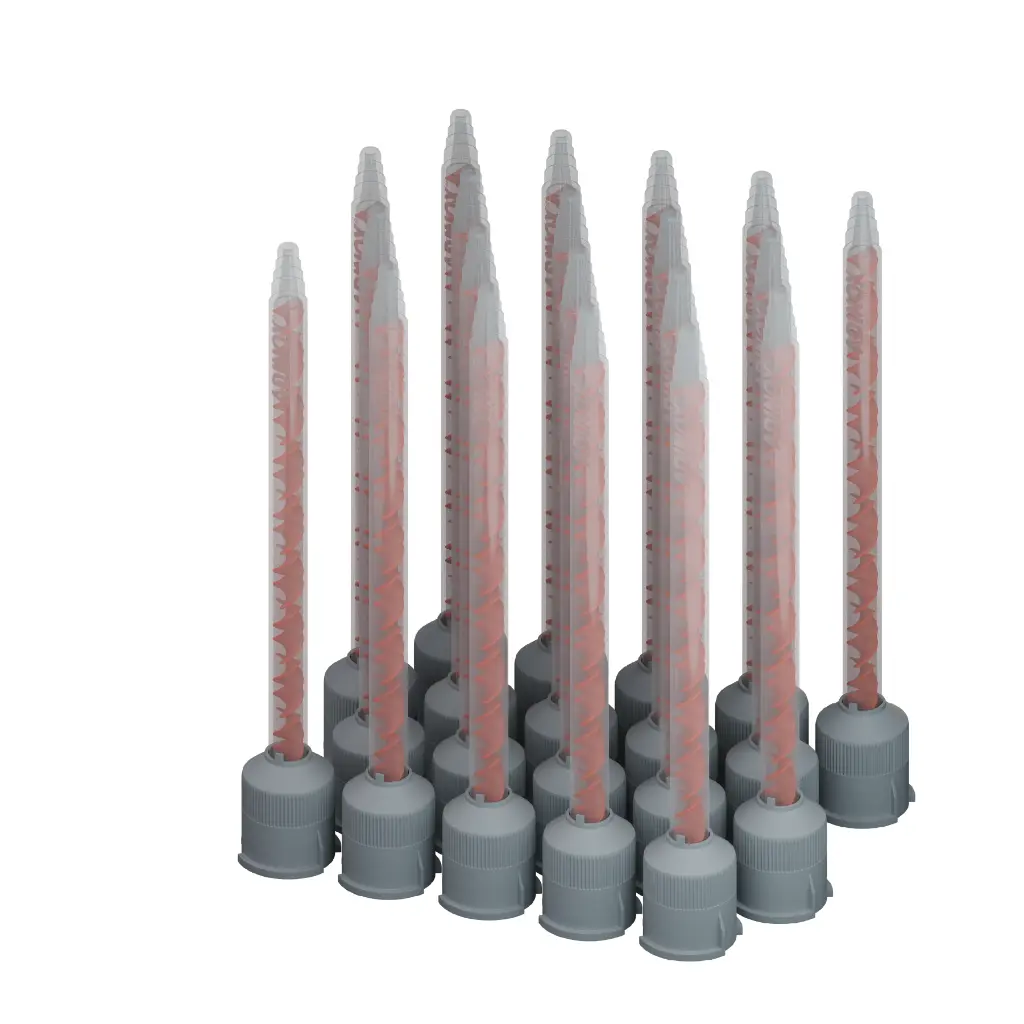 MX050101N Helix round mixer nozzles, 18 elements, ratio 10:1/4:1 for 50 ml cartridges, pack of 20