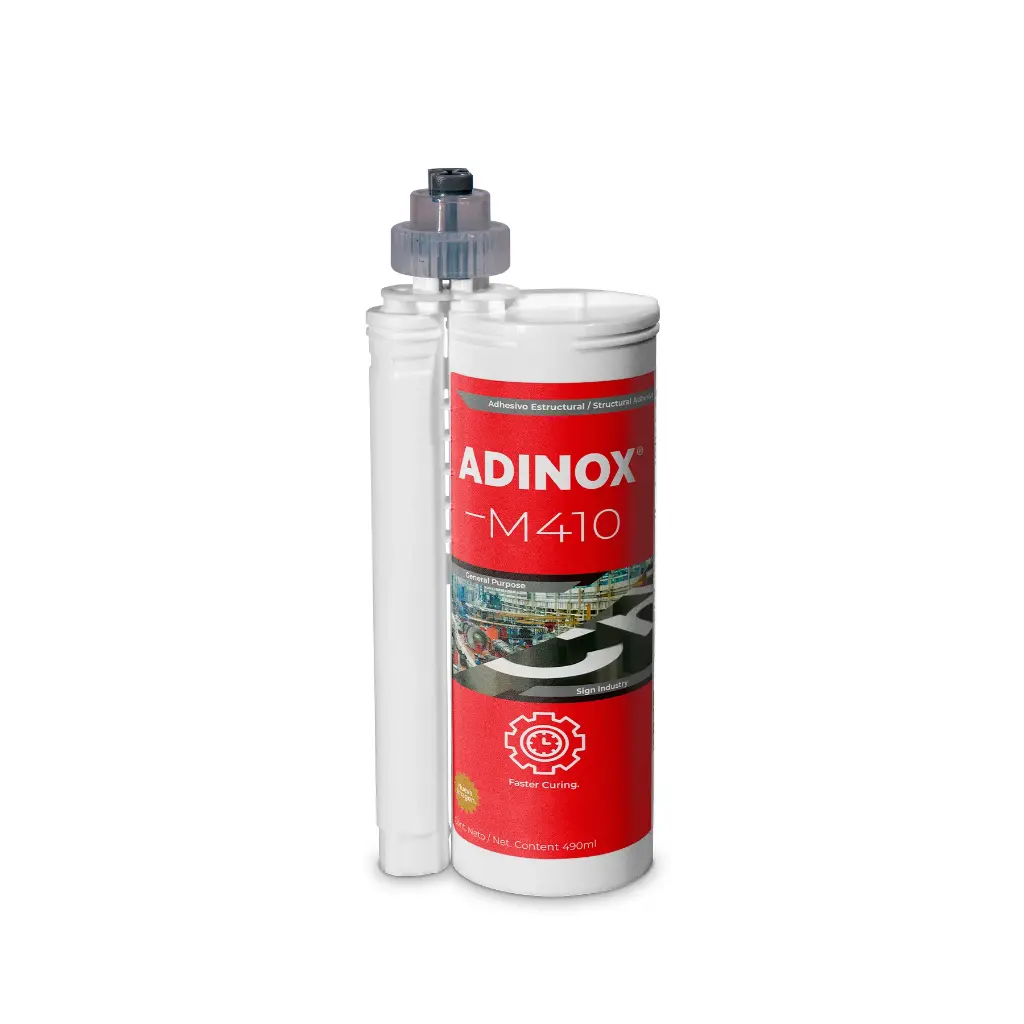 ADINOX® M410 fast setting mma adhesive, high strength and impact resistant, white color, 490ml.