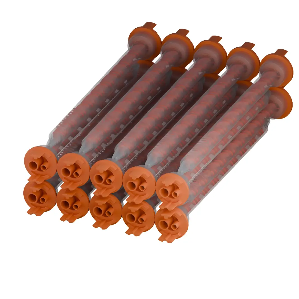 [MX490101-20] MX490101 Boquillas mezcladoras ovaladas, 18 elementos, relación 10:1/4:1 para cartuchos de 490ml, paquete de 20