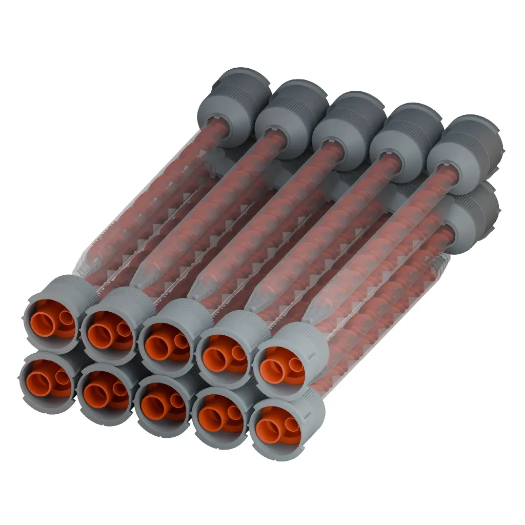 MX050101N Helix round mixer nozzles, 18 elements, ratio 10:1/4:1 for 50 ml cartridges, pack of 20